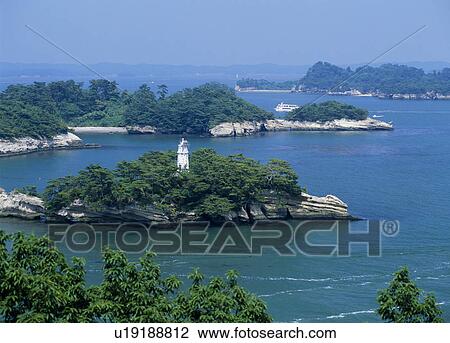 Stock Image - Matsushima Bay, Shichigahama, Miyagi, Japan. Fotosearch