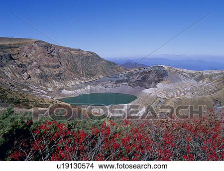 Picture - Okama, Zao, Miyagi, Japan. Fotosearch