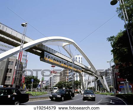 Stock Photo - Chiba Urban Monorail, Chiba, Japan. Fotosearch