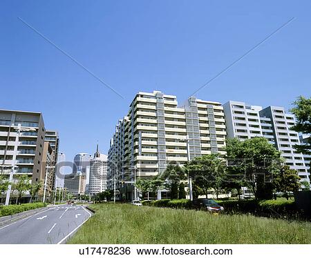 Stock Photograph - Makuhari Bay Town, Chiba, Japan. Fotosearch