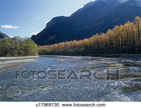 Azusa River, Matsumoto, Nagano, Japan View Large Photo Image Stock Image - Azusa River, Matsumoto, Nagano, Japan. Fotosearch