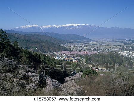 Stock Photo - Chuo Alps, Ina, Nagano, Japan. Fotosearch