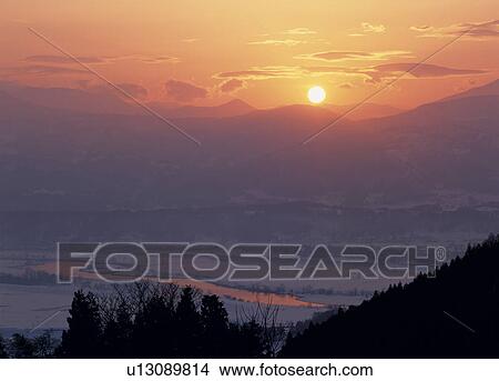 Evening Sun, Iiyama, Nagano, Japan View Large Photo Image Picture - Evening Sun, Iiyama, Nagano, Japan. Fotosearch
