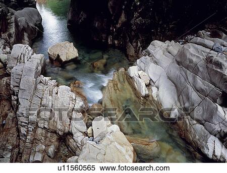 Stock Photography - Kakizore Gorge, Minamikiso, Nagano, Japan. Fotosearch
