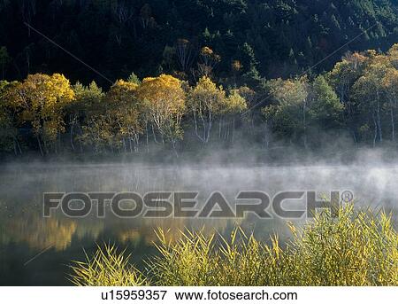 Stock Photo - Kido Ike, Yamanouchi, Nagano, Japan. Fotosearch