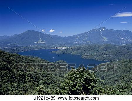 Lake Nojiri, Shinano, Nagano, Japan View Large Photo Image Stock Photo - Lake Nojiri, Shinano, Nagano, Japan. Fotosearch