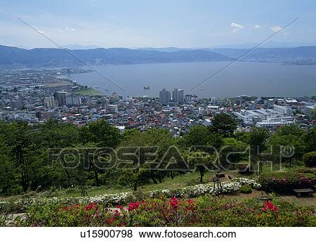 Lake Suwa, Suwa, Nagano, Japan View Large Photo Image Stock Photo - Lake Suwa, Suwa, Nagano, Japan. Fotosearch