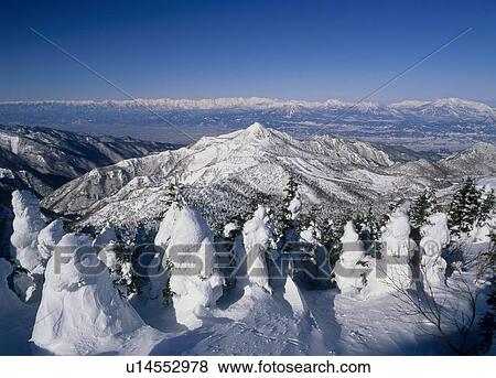 Stock Photo - Mountaintop Of Mount Yokote, Yamanouchi, Nagano, Japan. Fotosearch