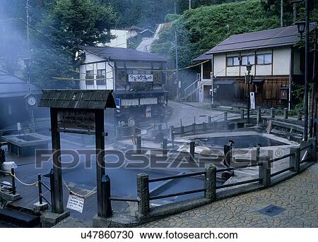 Nozawa Onsen, Nagano, Japan View Large Photo Image Stock Image - Nozawa Onsen, Nagano, Japan. Fotosearch