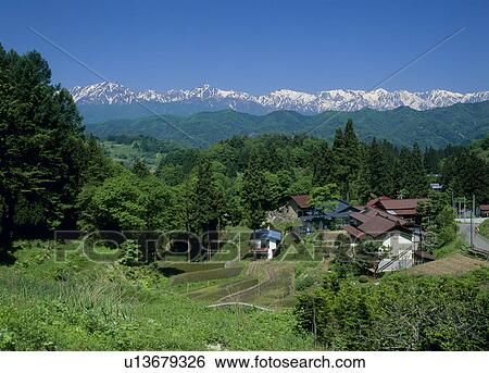 Stock Photograph - Ogawa Village, Nagano, Japan. Fotosearch