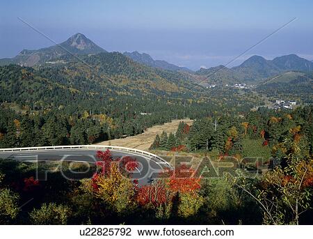 Shiga Kusatsu Road, Yamanouchi, Nagano, Japan View Large Photo Image Stock Image - Shiga Kusatsu Road, Yamanouchi, Nagano, Japan. Fotosearch