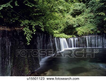 Shiraito Falls, Karuizawa, Nagano, Japan View Large Photo Image Stock Image - Shiraito Falls, Karuizawa, Nagano, Japan. Fotosearch