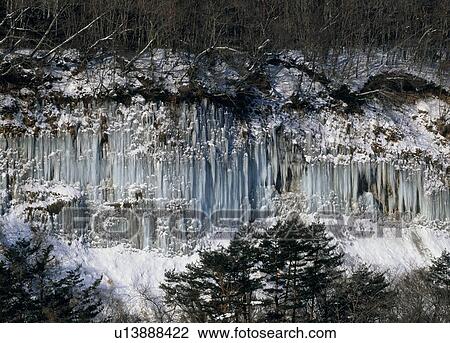 Shirakawa Ice Pillars, Kiso, Nagano, Japan View Large Photo Image Stock Image - Shirakawa Ice Pillars, Kiso, Nagano, Japan. Fotosearch