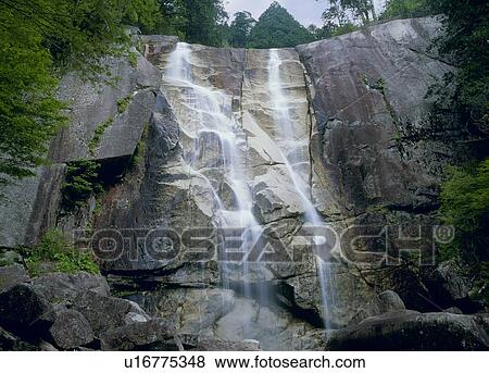 Stock Photo - Tadachi Falls, Minamikiso, Nagano, Japan. Fotosearch