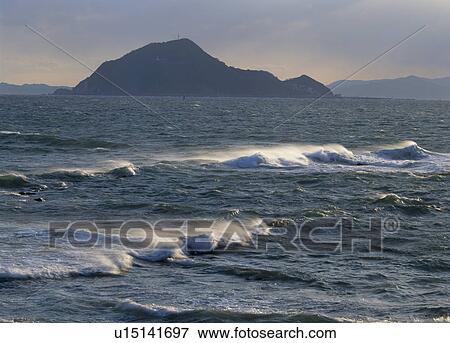 Stock Photo - Kamishima Island And Sea, Tahara, Aichi, Japan. Fotosearch