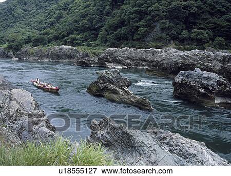 Stock Photo - Kiso River, Inuyama, Aichi, Japan. Fotosearch