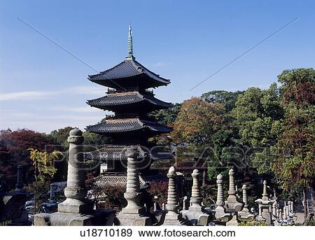Stock Photo - Koshoji Temple, Nagoya, Aichi, Japan. Fotosearch