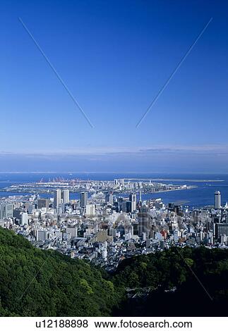 Stock Photo - Cityscape Of Kobe, Hyogo, Japan. Fotosearch