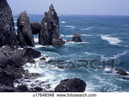 Stock Photo - Hasakari Iwa, Toyooka, Hyogo, Japan. Fotosearch