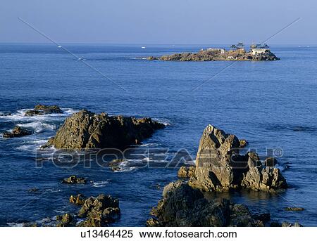 Stock Photography - Hiyoriyama Beach, Toyooka, Hyogo, Japan. Fotosearch