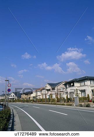 Stock Photo - New Town, Minamiashiyahama, Ashiya, Hyogo, Japan. Fotosearch