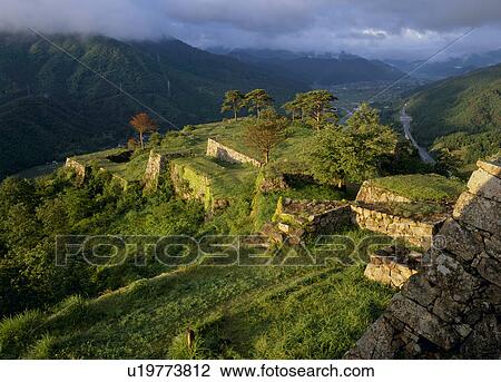 Stock Image - Takeda Castle, Asago, Hyogo, Japan. Fotosearch