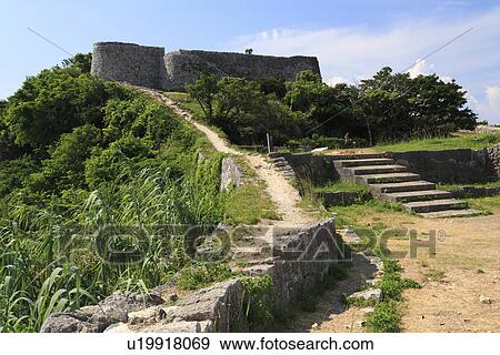 Stock Photo - Katsuren Castle, Uruma, Okinawa, Japan. Fotosearch