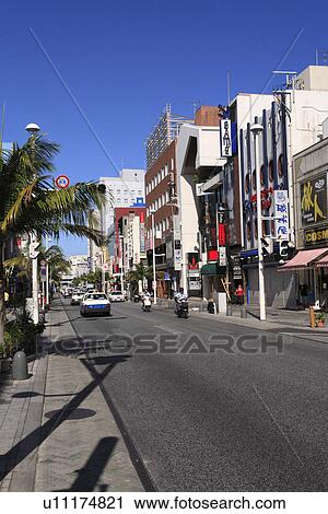 Kokusai-Dori, Naha, Okinawa, Japan View Large Photo Image Stock Image - Kokusai-Dori, Naha, Okinawa, Japan. Fotosearch
