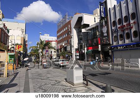Stock Photo - Kokusai-Dori, Naha, Okinawa, Japan. Fotosearch