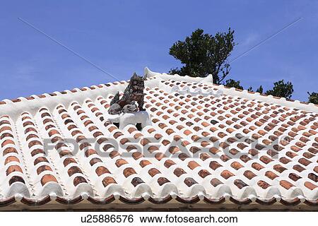 Stock Photograph - Shisa, Taketomi, Okinawa, Japan. Fotosearch