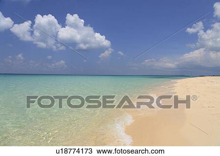 Stock Image - Yonaha Maibama Beach, Miyakojima, Okinawa, Japan. Fotosearch