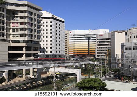 Stock Image - Yui Rail, Naha, Okinawa, Japan. Fotosearch