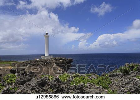 Stock Photograph - Zanpa Cape, Yomitan, Okinawa, Japan. Fotosearch
