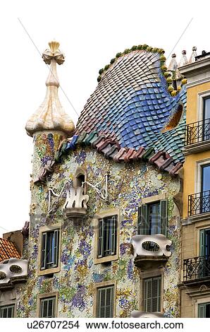 Spain, Catalonia, Barcelona, Casa Batllo View Large Photo Image Picture - Spain, Catalonia, Barcelona, Casa Batllo. Fotosearch