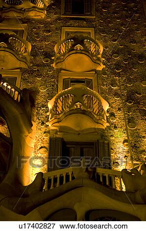 Stock Photo - Spain, Catalonia, Barcelona, Casa Batllo. Fotosearch