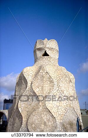 Spain, Catalonia, Barcelona, Casa Mila View Large Photo Image Picture - Spain, Catalonia, Barcelona, Casa Mila. Fotosearch