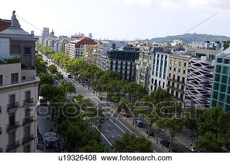 Stock Photo - Spain, Catalonia, Barcelona, Casa Mila. Fotosearch