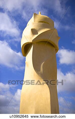 Stock Photography - Spain, Catalonia, Barcelona, Casa Mila. Fotosearch