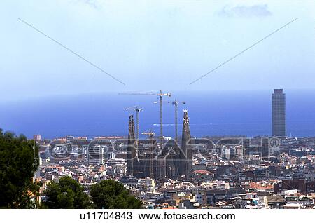Stock Image - Spain, Catalonia, Barcelona, Parc Guell. Fotosearch