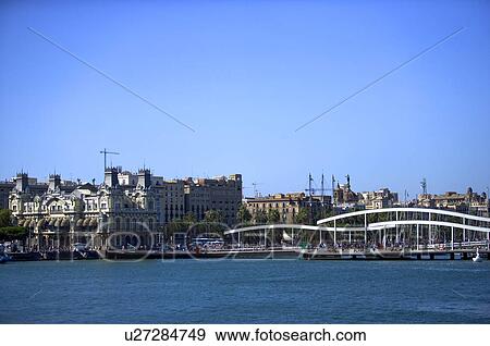 Stock Photo - Spain, Catalonia, Barcelona, Port Vell. Fotosearch