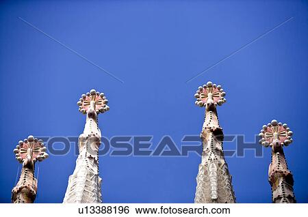 Stock Photograph - Spain, Catalonia, Barcelona, The church of the Holy Family, Sagrada Familia. Fotosearch