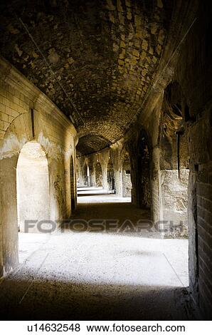 Stock Photo - Arles, France, Exterior of the Arles antique Roman amphitheater's. Fotosearch