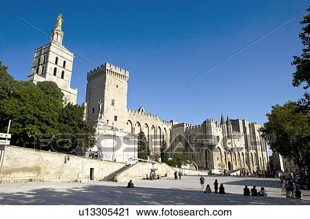 France, Provence, Avignon, Pope's Palace View Large Photo Image Stock Image - France, Provence, Avignon, Pope's Palace. Fotosearch