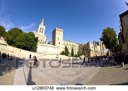 Stock Photo - France, Provence, Avignon, Pope's Palace. Fotosearch