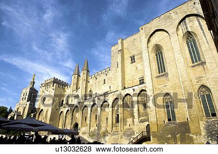 France, Provence, Avignon, Pope's Palace View Large Photo Image Stock Photo - France, Provence, Avignon, Pope's Palace. Fotosearch