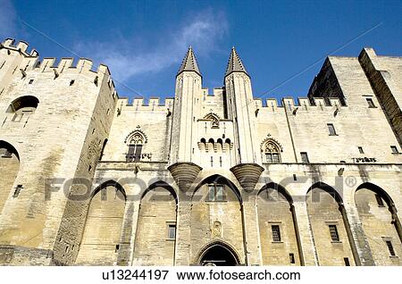 France, Provence, Avignon, Pope's Palace View Large Photo Image Stock Photo - France, Provence, Avignon, Pope's Palace. Fotosearch