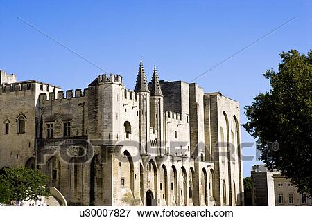 Stock Photo - France, Provence, Avignon, Pope's Palace. Fotosearch