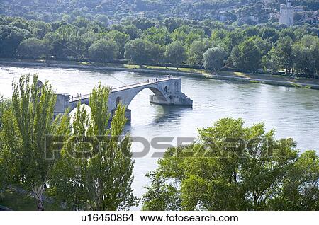 St. Benezet's Bridge over Rhone River, Avignon, Provence-Alpes-Cote d'Azur, France View Large Photo Image Picture - St. Benezet's Bridge over Rhone River, Avignon, Provence-Alpes-Cote d'Azur, France. Fotosearch