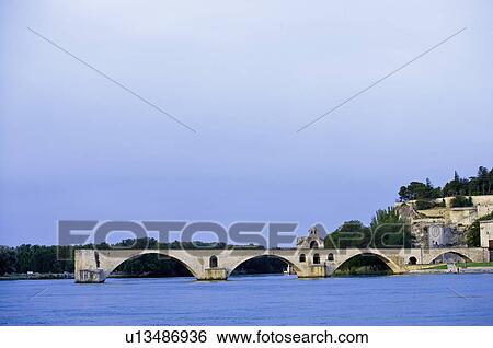 St. Benezet's Bridge over Rhone River, Avignon, Provence-Alpes-Cote d'Azur, France View Large Photo Image Stock Photograph - St. Benezet's Bridge over Rhone River, Avignon, Provence-Alpes-Cote d'Azur, France. Fotosearch