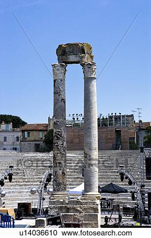 The Roman theater in Arles, France View Large Photo Image Stock Image - The Roman theater in Arles, France. Fotosearch